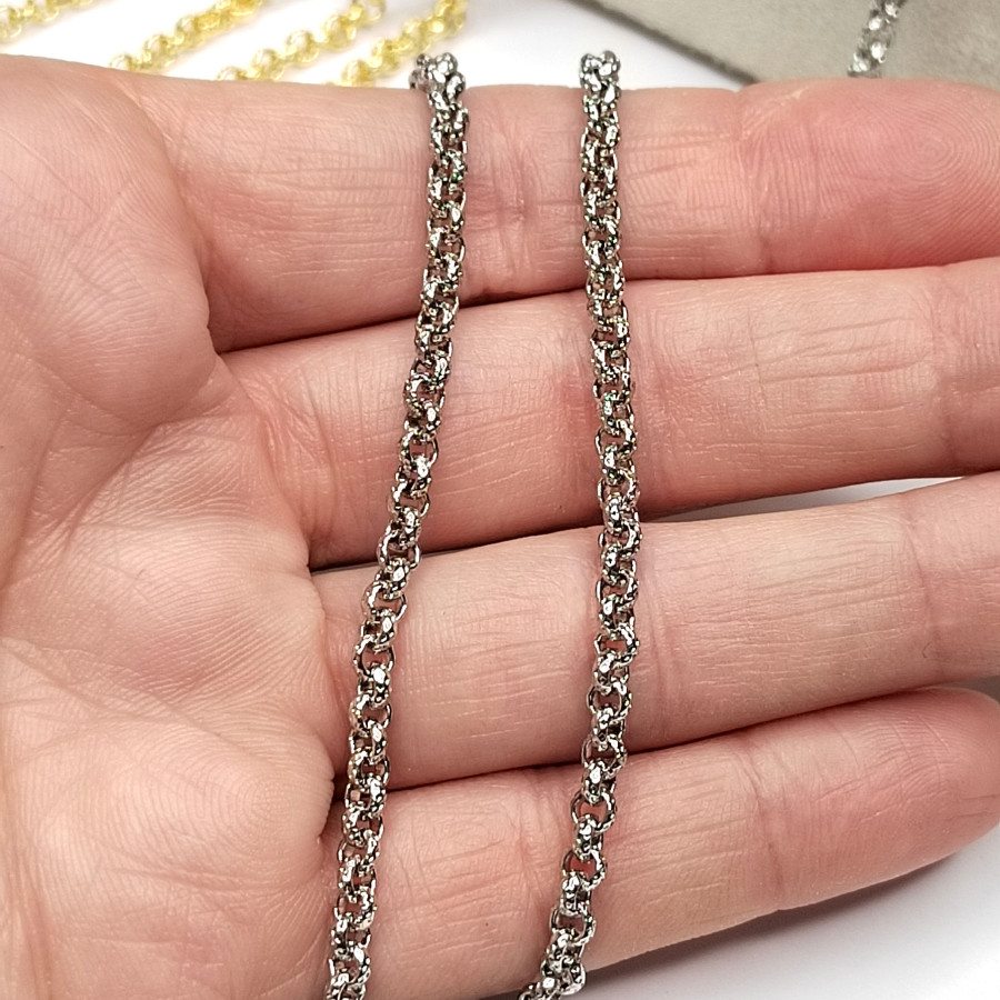 Ролло цепочка 3,5 мм с огранкой, 20 см