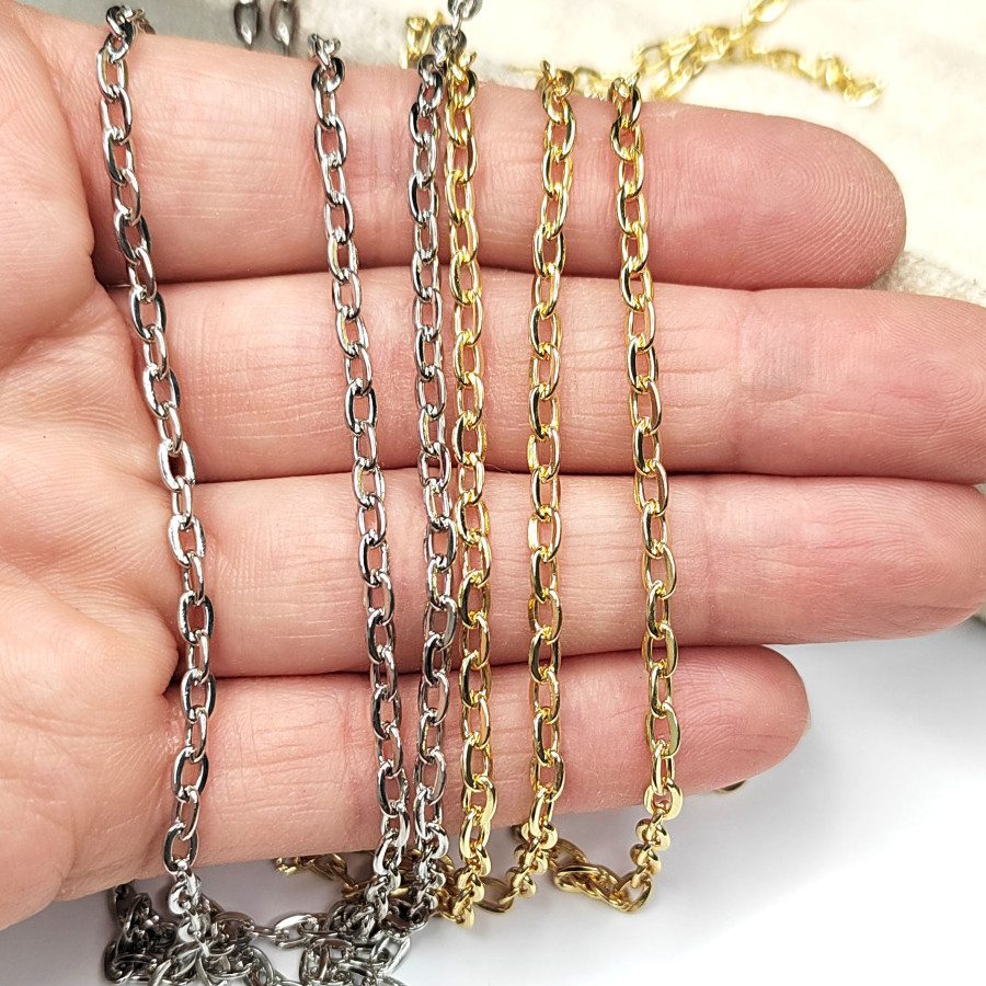 3х5 мм Цепь якорное плетение, 20 см