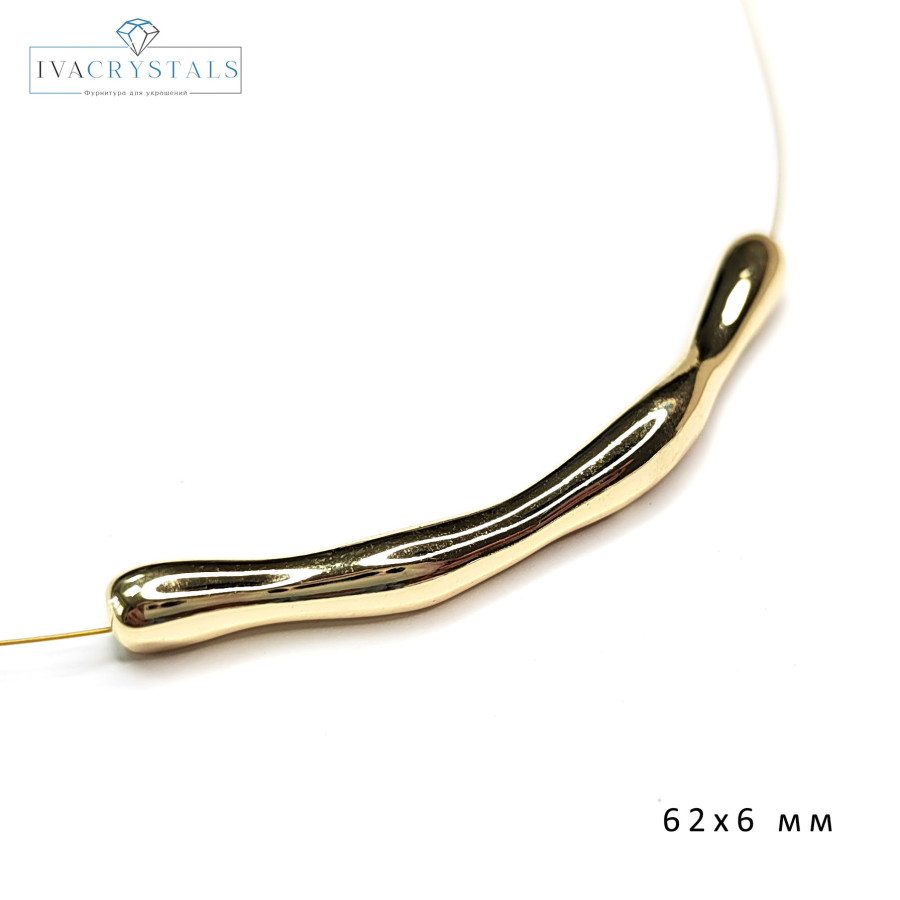 Разделительная трубочка 62х6 мм покрытие Позолота