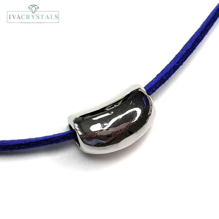 18х11 мм Крупная разделительная бусина, штука Родий