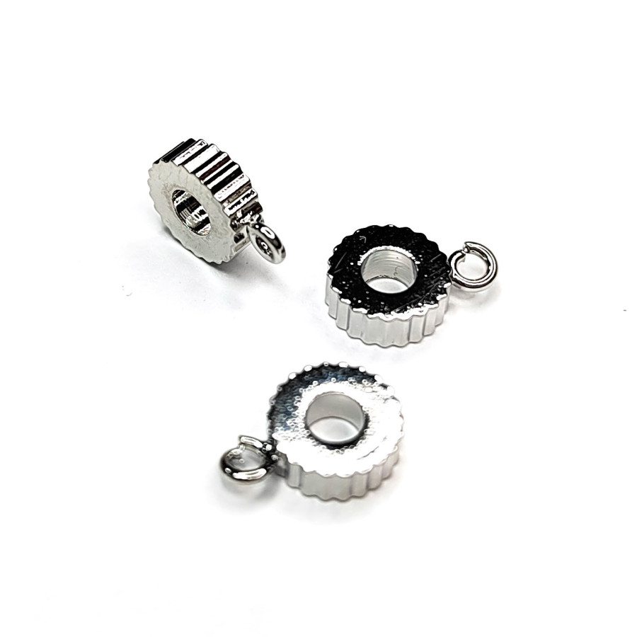 Кольцо - бейл с петелькой 7х2,3 мм, штука