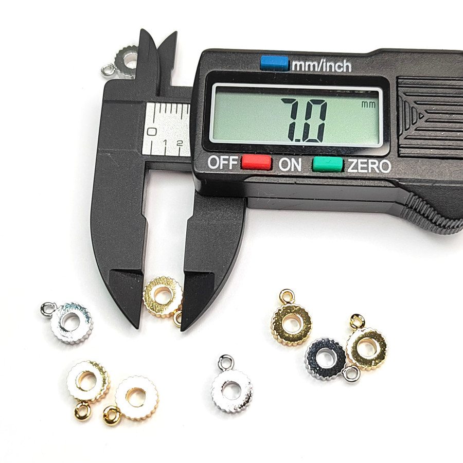 Кольцо - бейл с петелькой 7х2,3 мм, штука