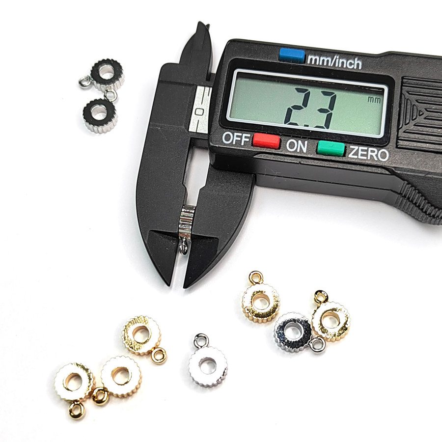 Кольцо - бейл с петелькой 7х2,3 мм, штука