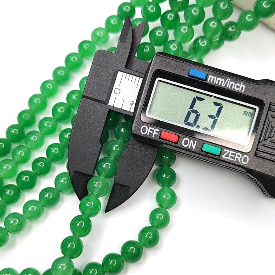 Авантюрин натуральный 6 мм бусины в нитях, нить 38 см