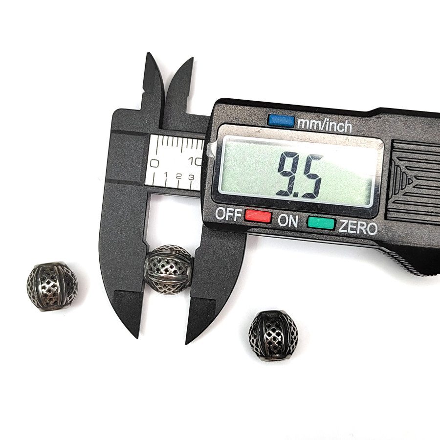 Бусина 9,7х9,5 мм разделительная из нержавеющей стали, штука