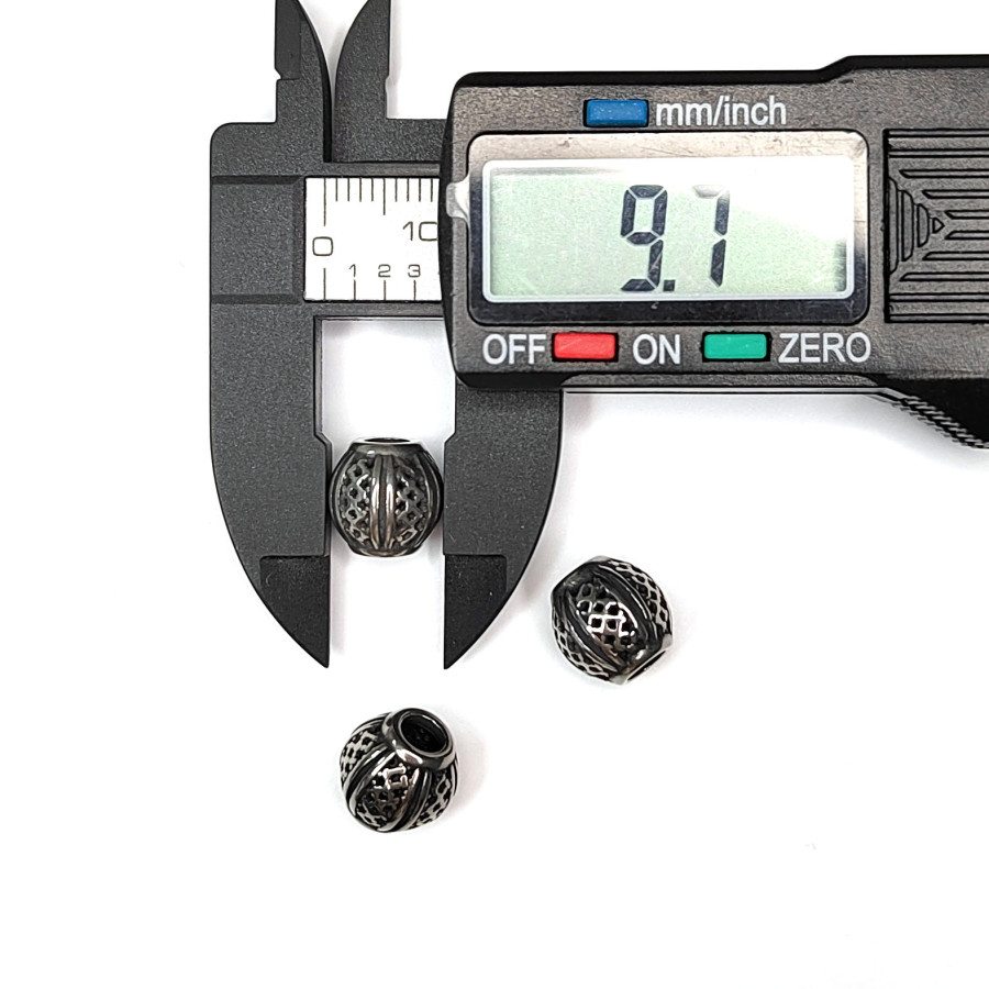 Бусина 9,7х9,5 мм разделительная из нержавеющей стали, штука