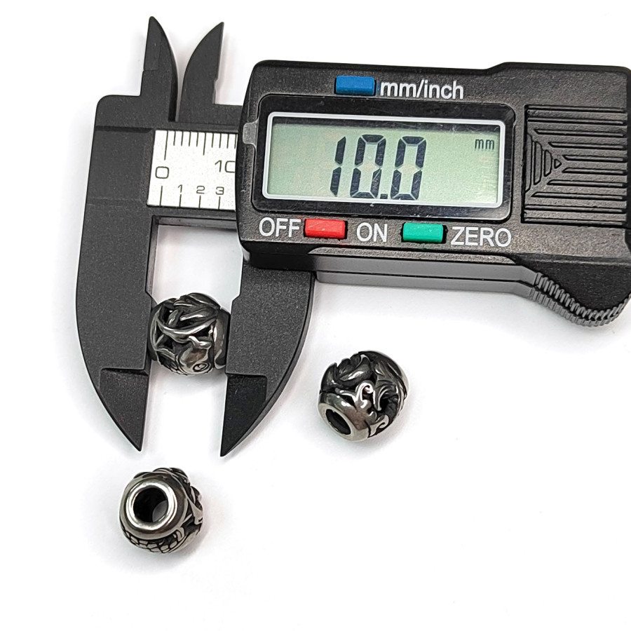 Бусина 10 мм разделительная из нержавеющей стали, рисунок Рыба, штука