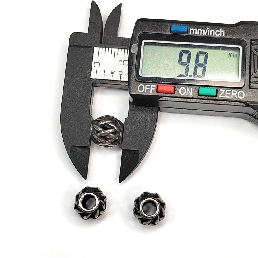 Бусина 9,8х9,7 мм разделительная из нержавеющей стали, штука