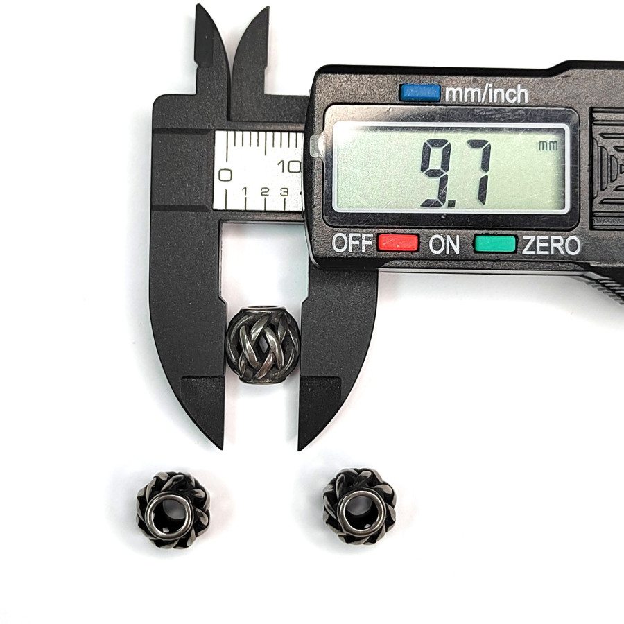 Бусина 9,8х9,7 мм разделительная из нержавеющей стали, штука