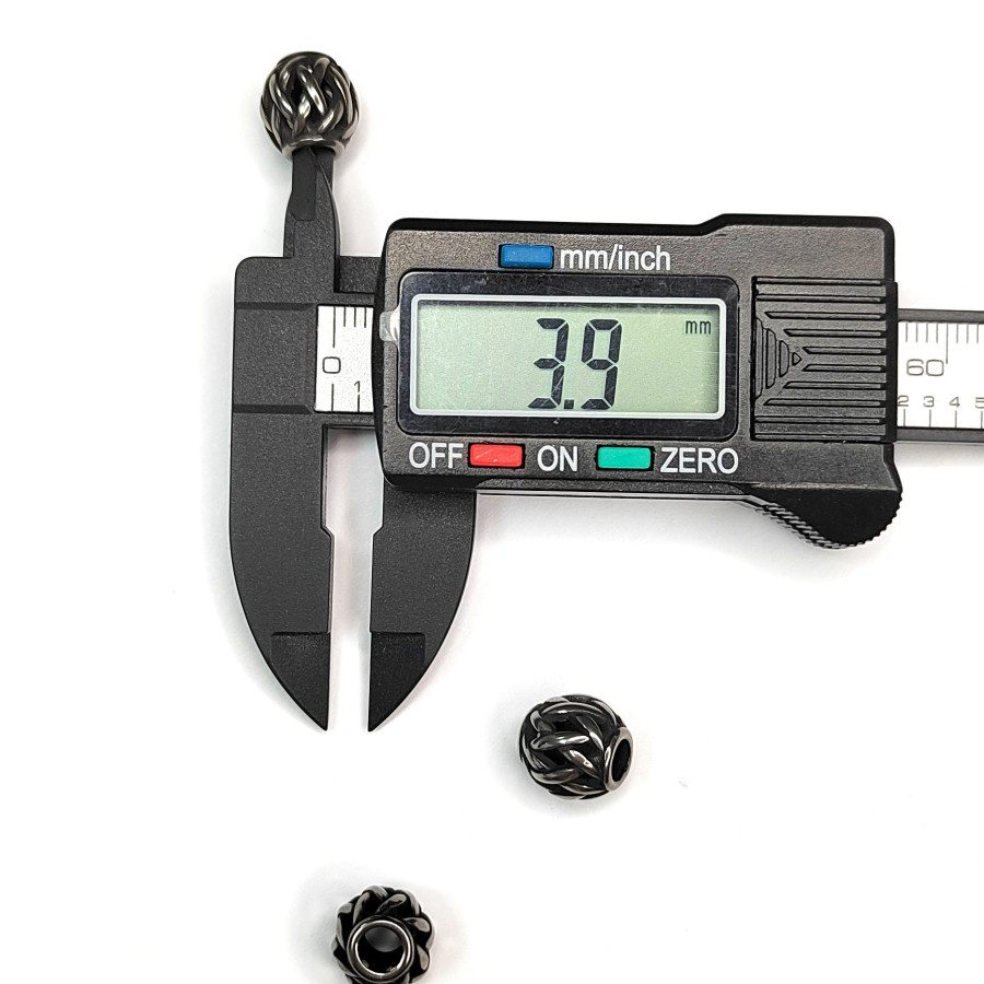 Бусина 9,8х9,7 мм разделительная из нержавеющей стали, штука