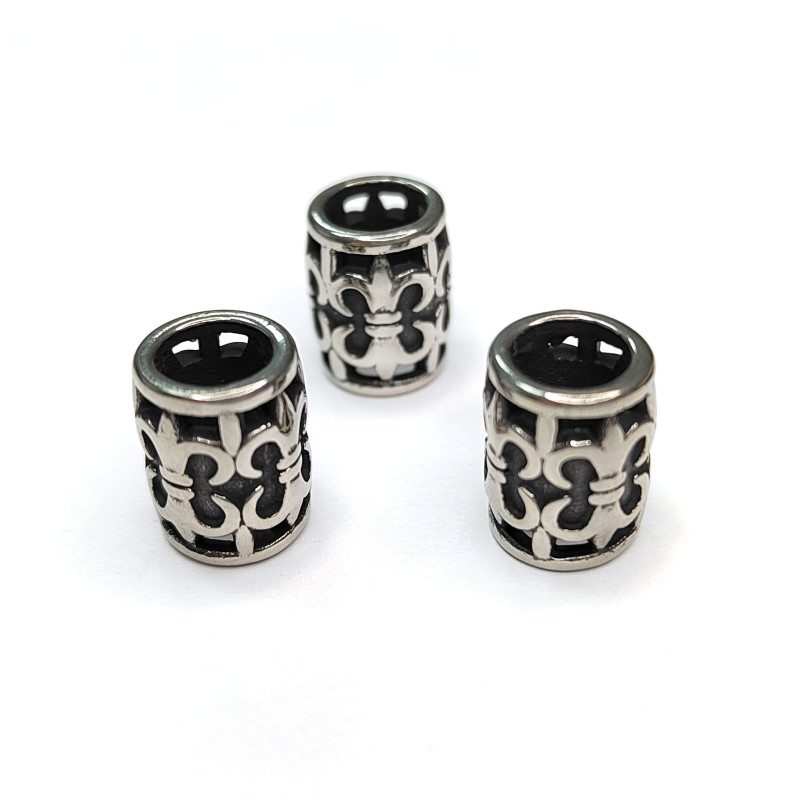 Бусина 12х9 мм разделительная из нержавеющей стали, штука