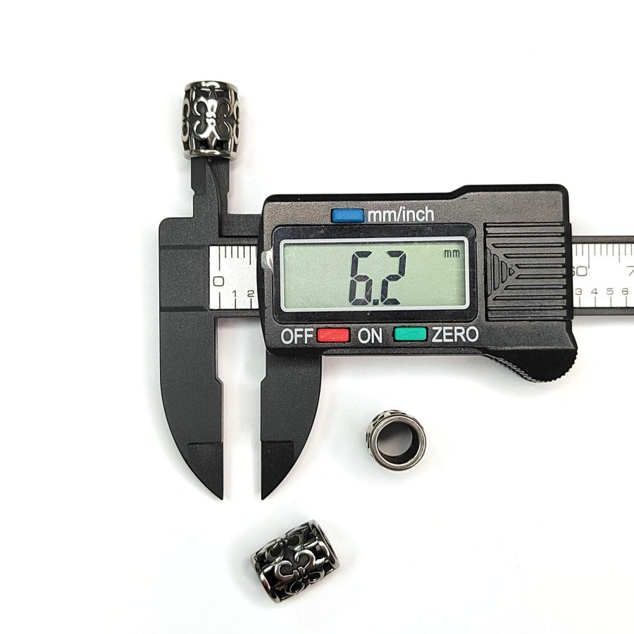 Бусина 12х9 мм разделительная из нержавеющей стали, штука