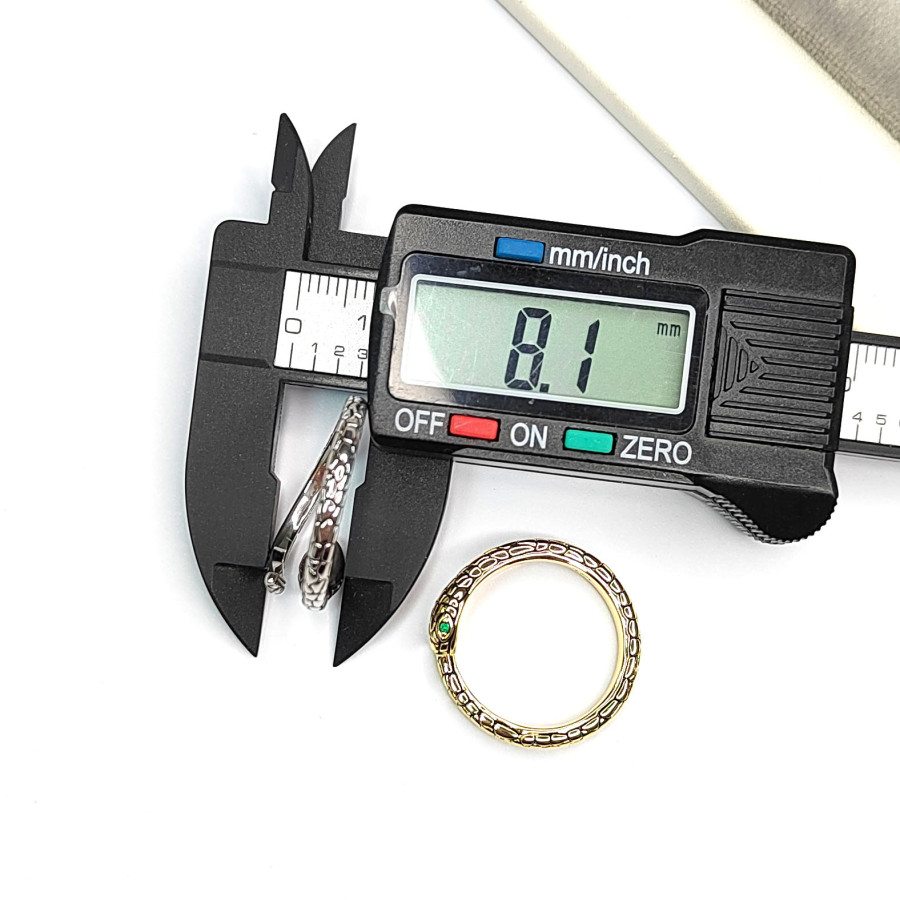 Кольцо Змейка безразмерное, ширина 8 мм