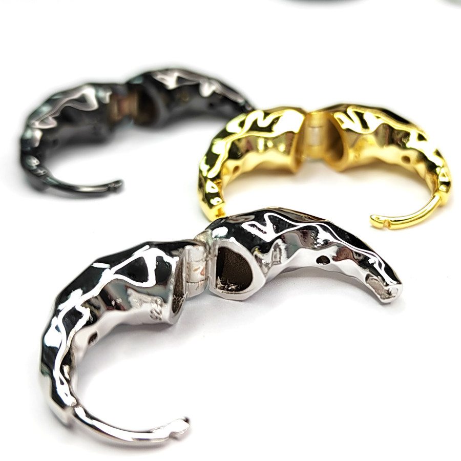 Швензы Конго Овалы "мятый металл" 20х7,5 мм, пара