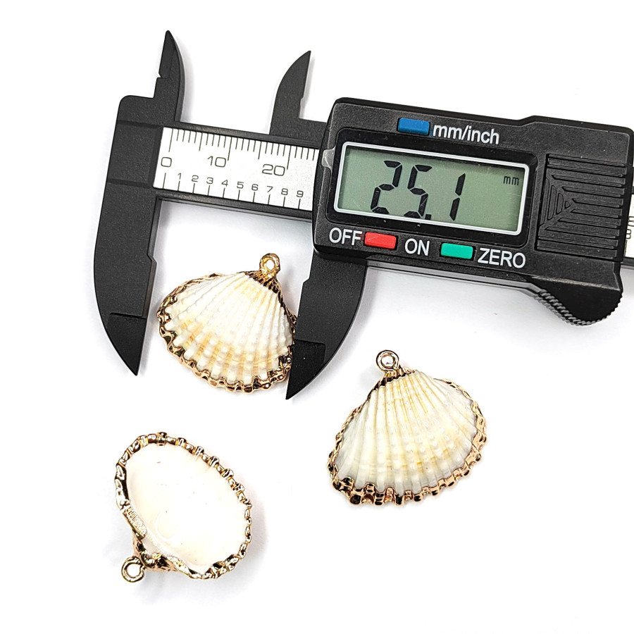 Подвеска Ракушка 25 мм, покрытие Позолота, штука