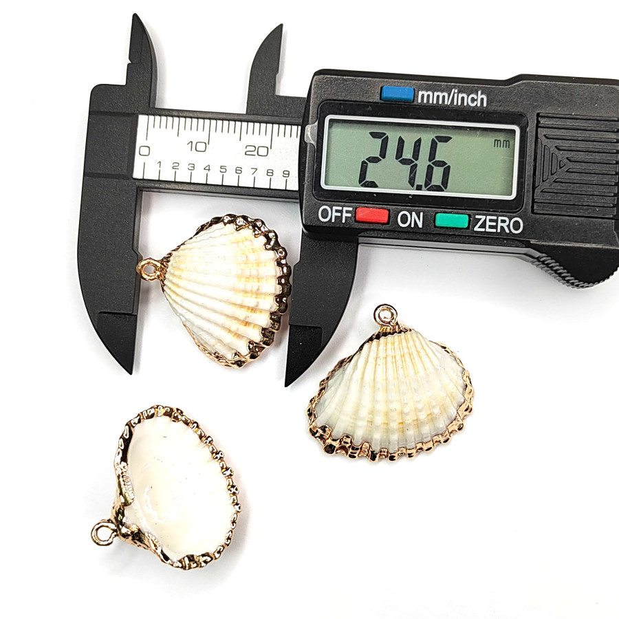 Подвеска Ракушка 25 мм, покрытие Позолота, штука