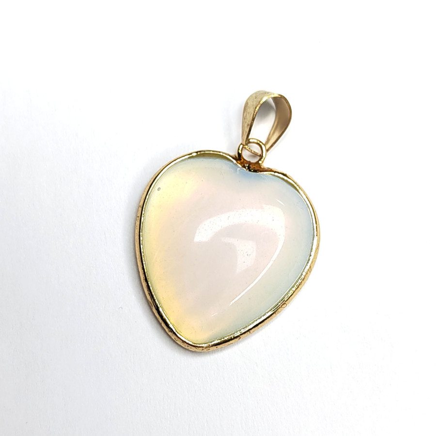 Крупная подвеска Сердце акриловое 29х24 мм, покрытие Позолота, штука