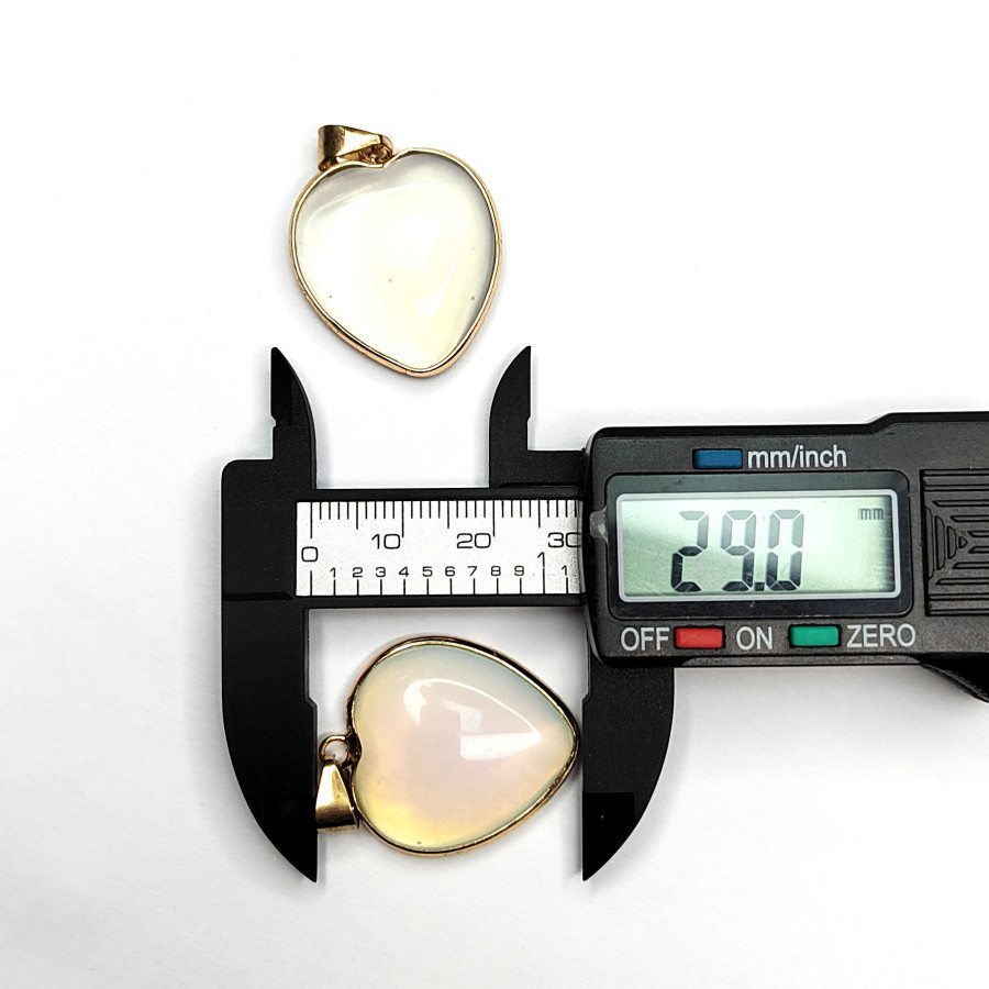 Крупная подвеска Сердце акриловое 29х24 мм, покрытие Позолота, штука