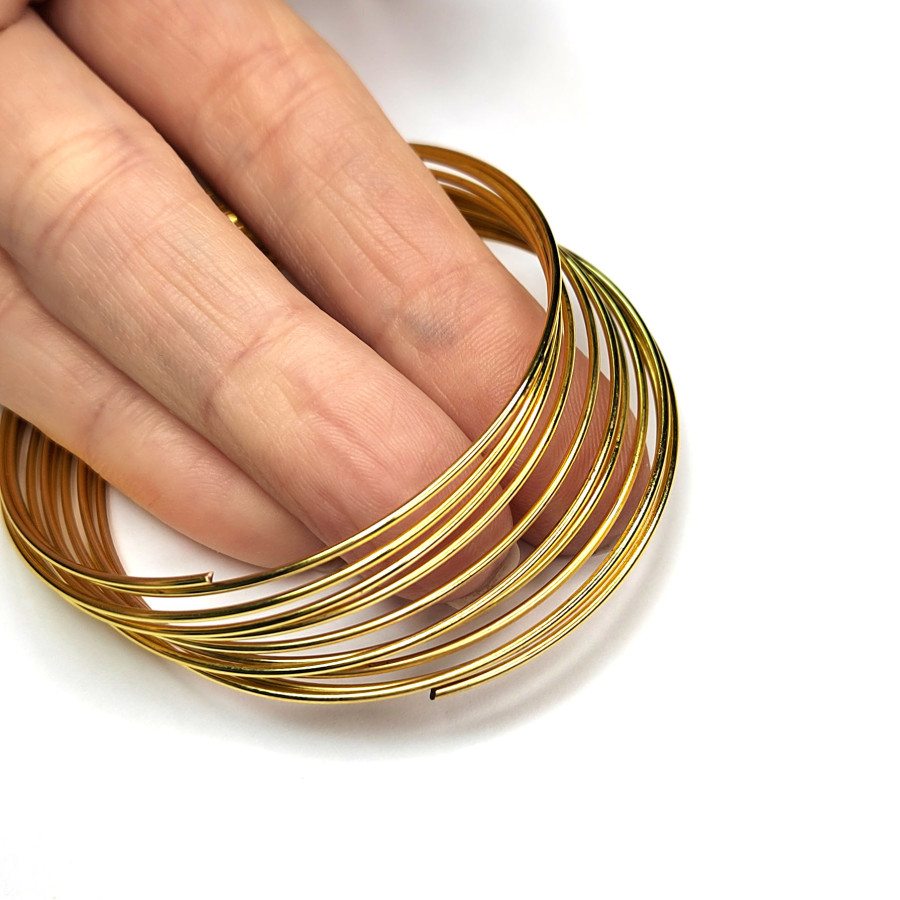 Мемори проволока 55х0,6 мм (22ga) для браслетов, 10 витков