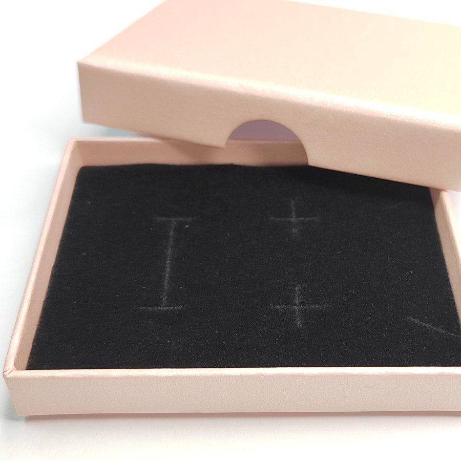 Коробочка картонная 9х7х2 мм для изделий Handmade, цвет Бледно-розовый