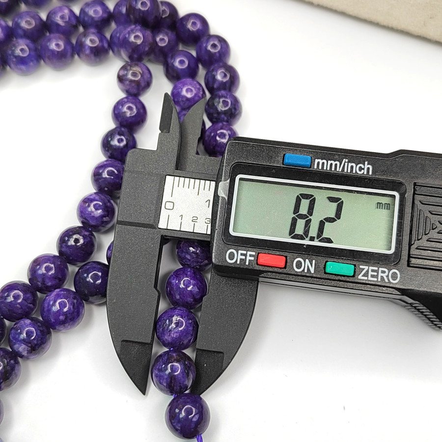 Чароит натуральный 8 мм, нить 38-39 см