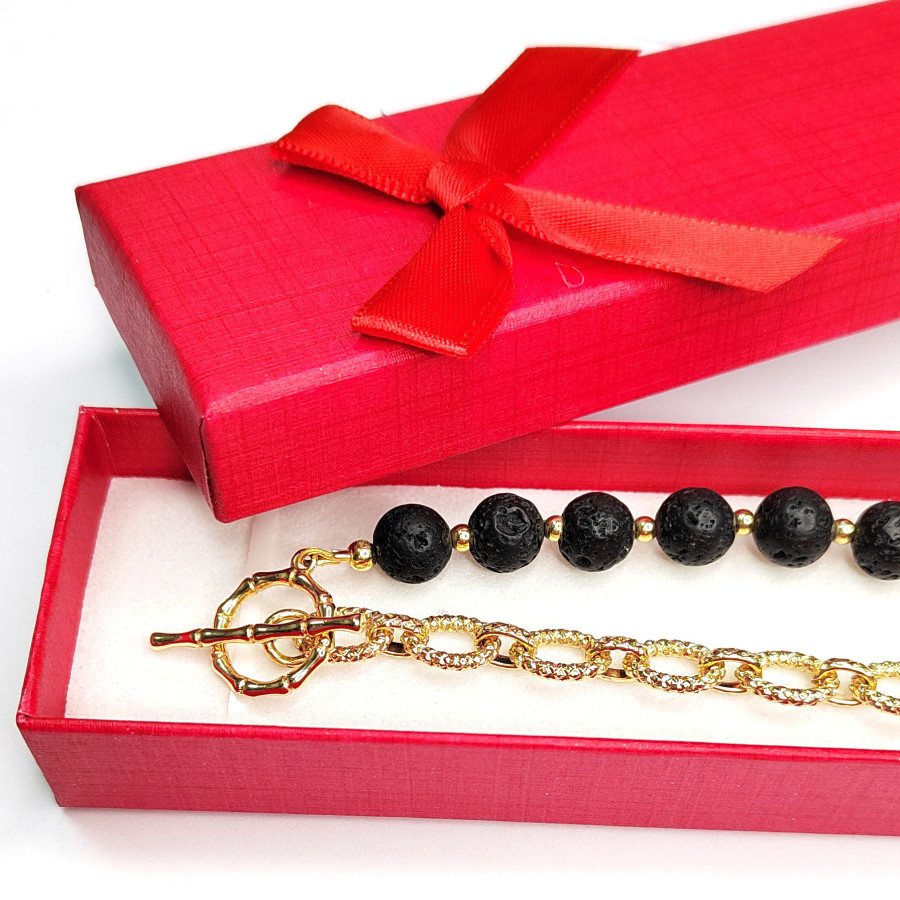 Коробочка картонная 20х4х3 мм для изделий Handmade Красный