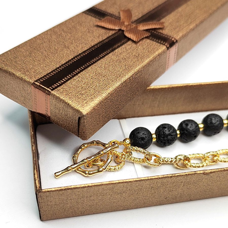 Коробочка картонная 20х4х3 мм для изделий Handmade Коричневый