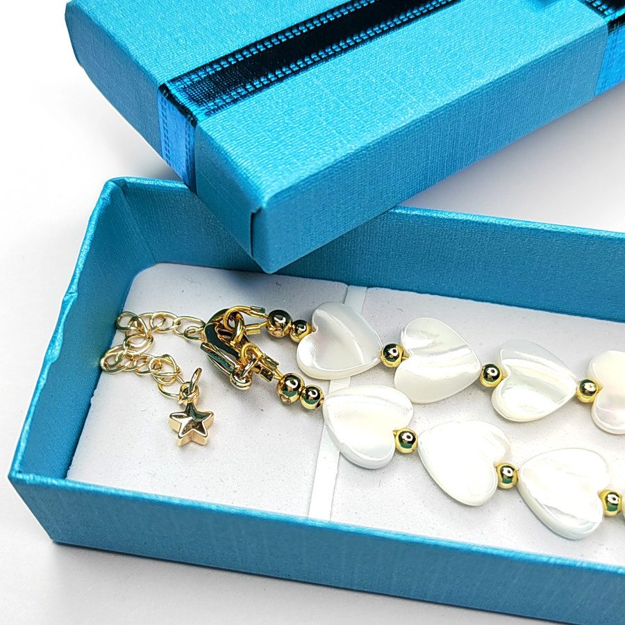 Коробочка картонная 20х4х3 мм для изделий Handmade Бирюзовый