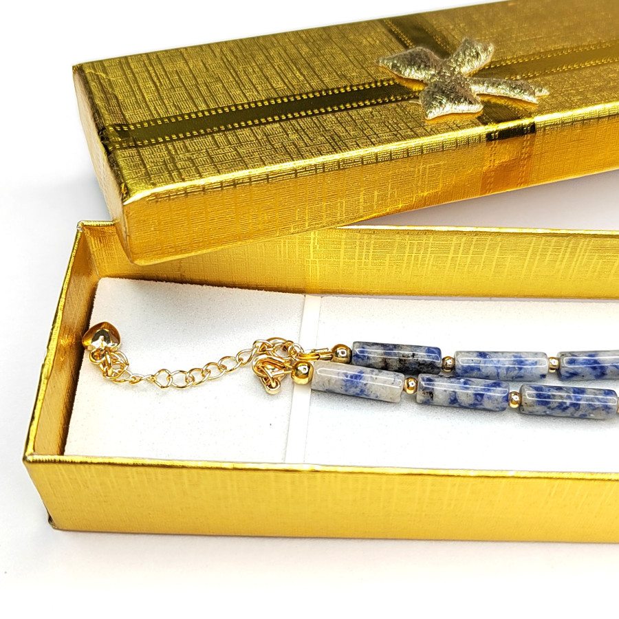 Коробочка картонная 20х4х3 мм для изделий Handmade Золотой