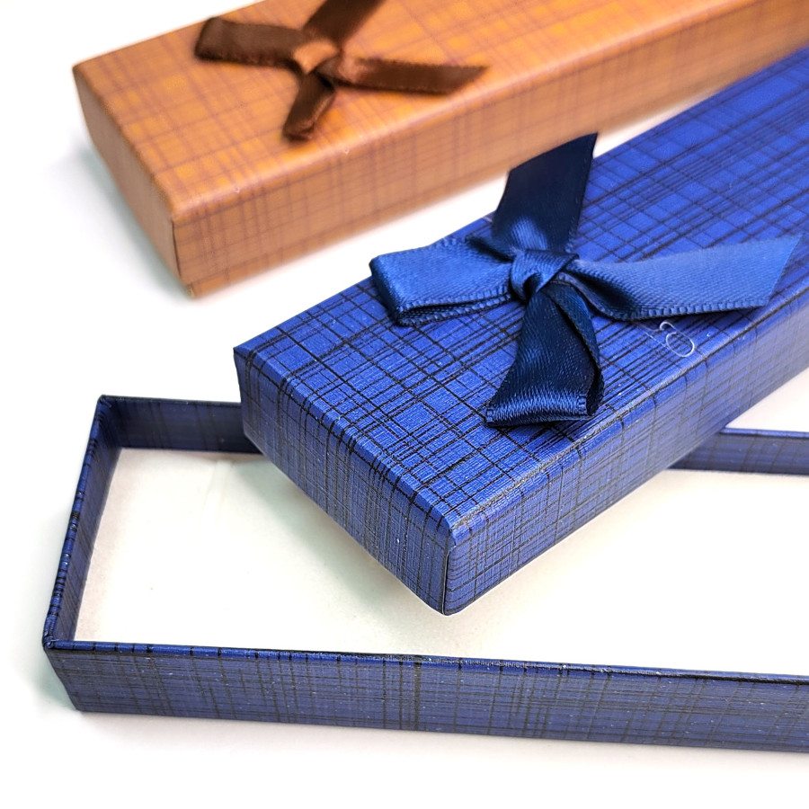 Коробочка картонная 20х4х2,4 мм для изделий Handmade Синий