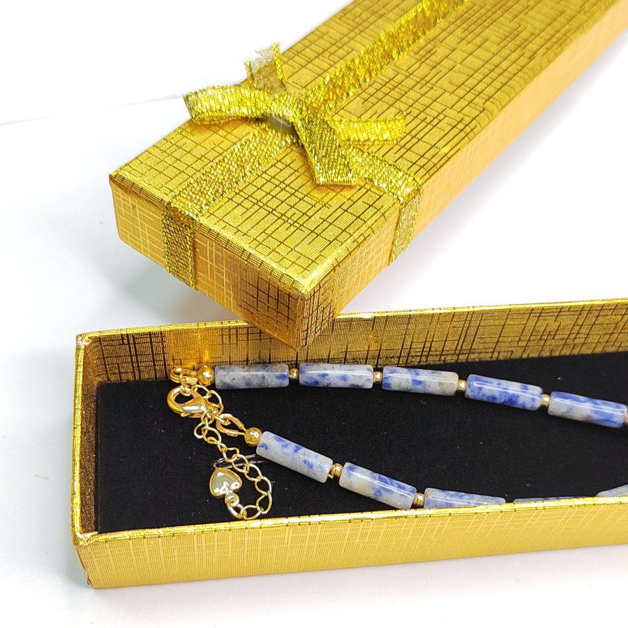 Коробочка картонная 20х4х2,5 мм для изделий Handmade Золотой