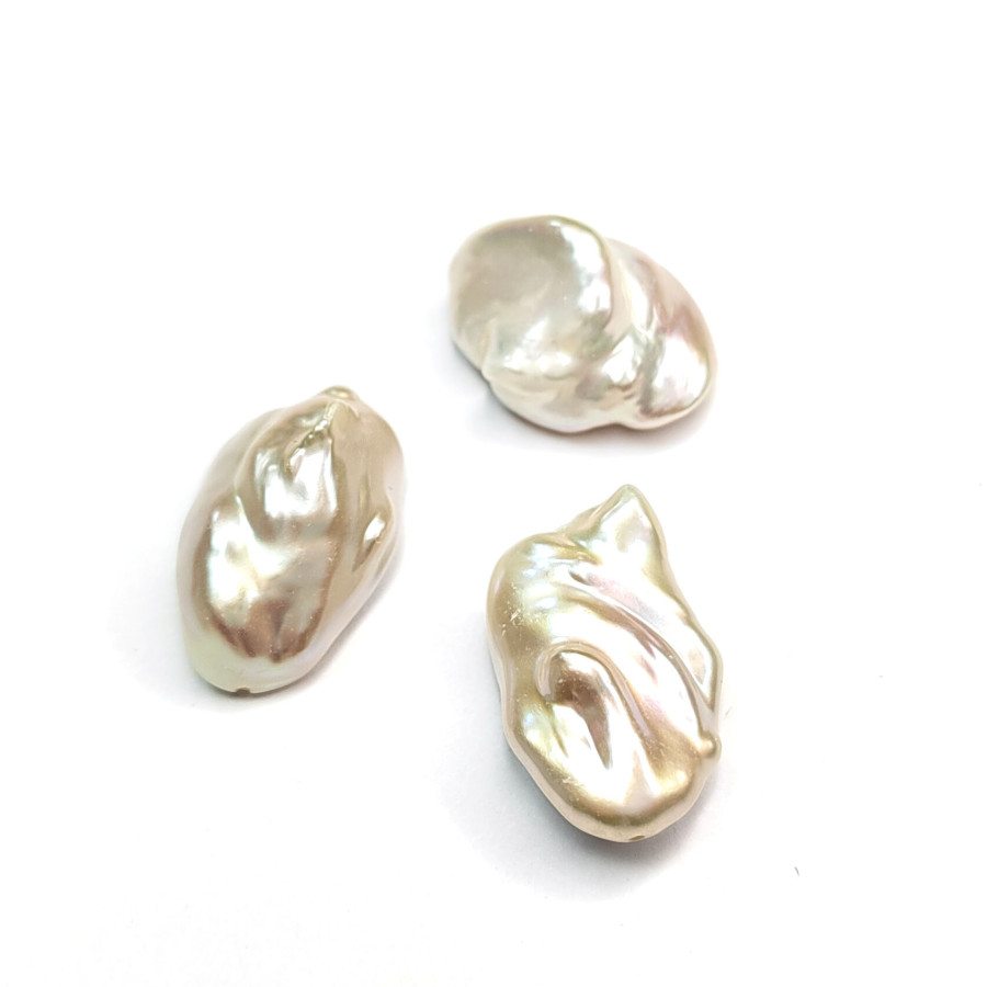 Жемчуг натуральный Кеши 20х14,5 мм, культивированный, ШТУКА