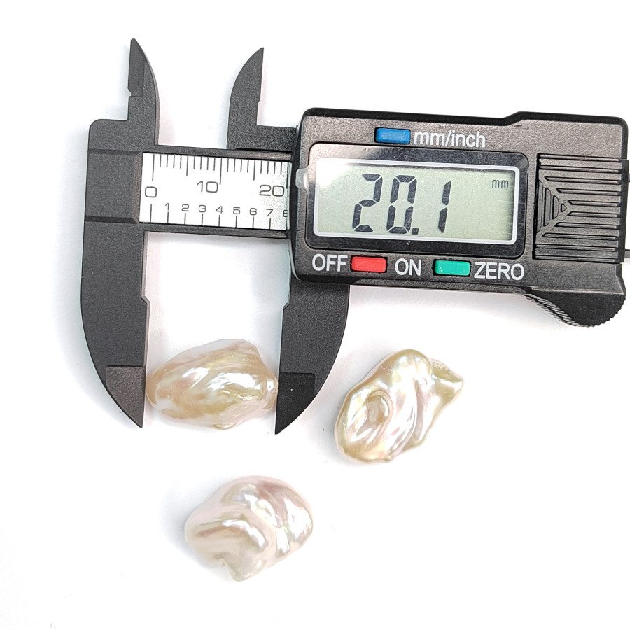 Жемчуг натуральный Кеши 20х14,5 мм, культивированный, ШТУКА