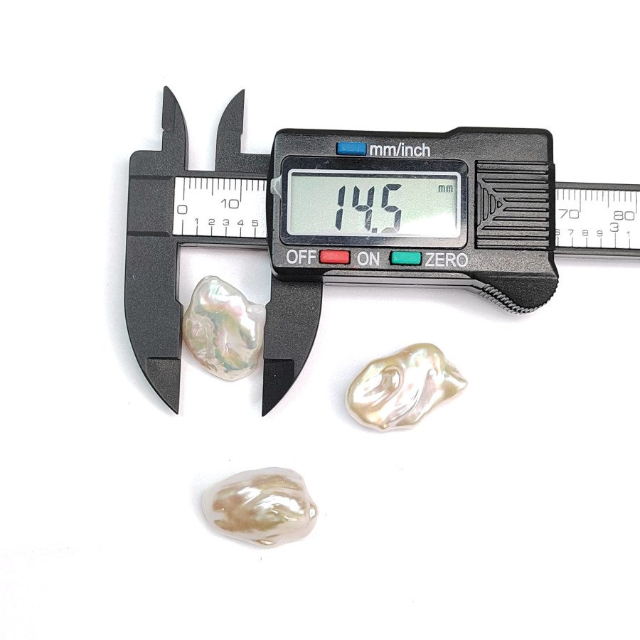 Жемчуг натуральный Кеши 20х14,5 мм, культивированный, ШТУКА