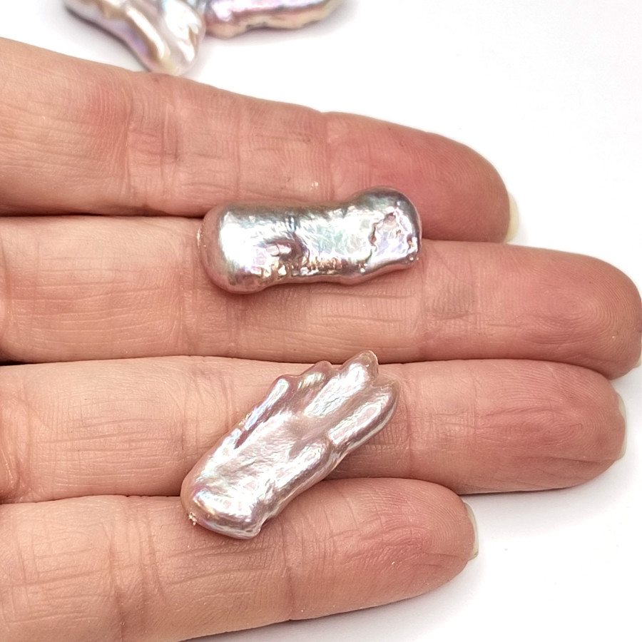 Жемчуг Розовый натуральный Кеши 25х12 мм, культивированный, ШТУКА