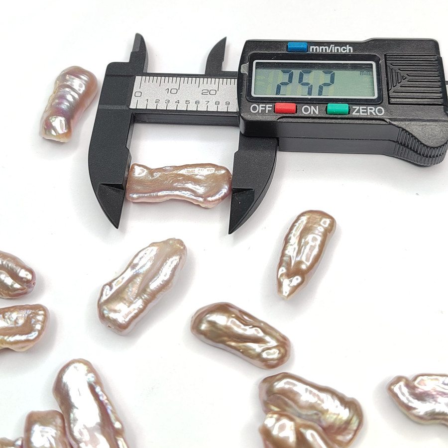 Жемчуг Розовый натуральный Кеши 25х12 мм, культивированный, ШТУКА