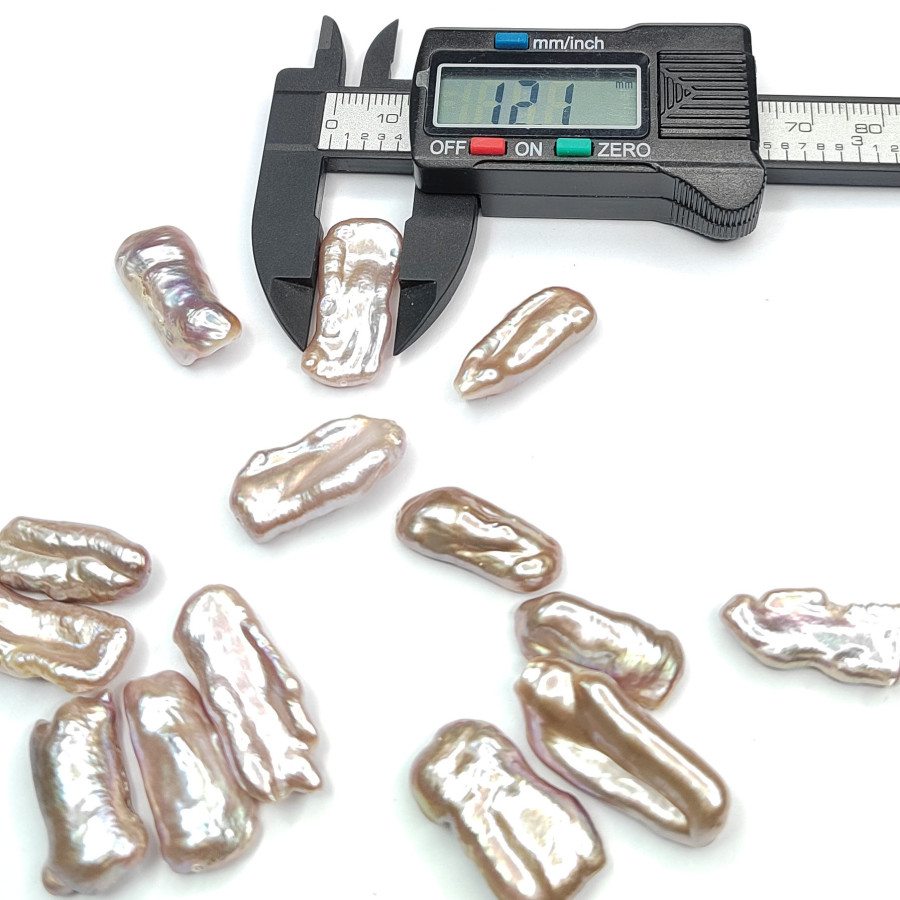 Жемчуг Розовый натуральный Кеши 25х12 мм, культивированный, ШТУКА