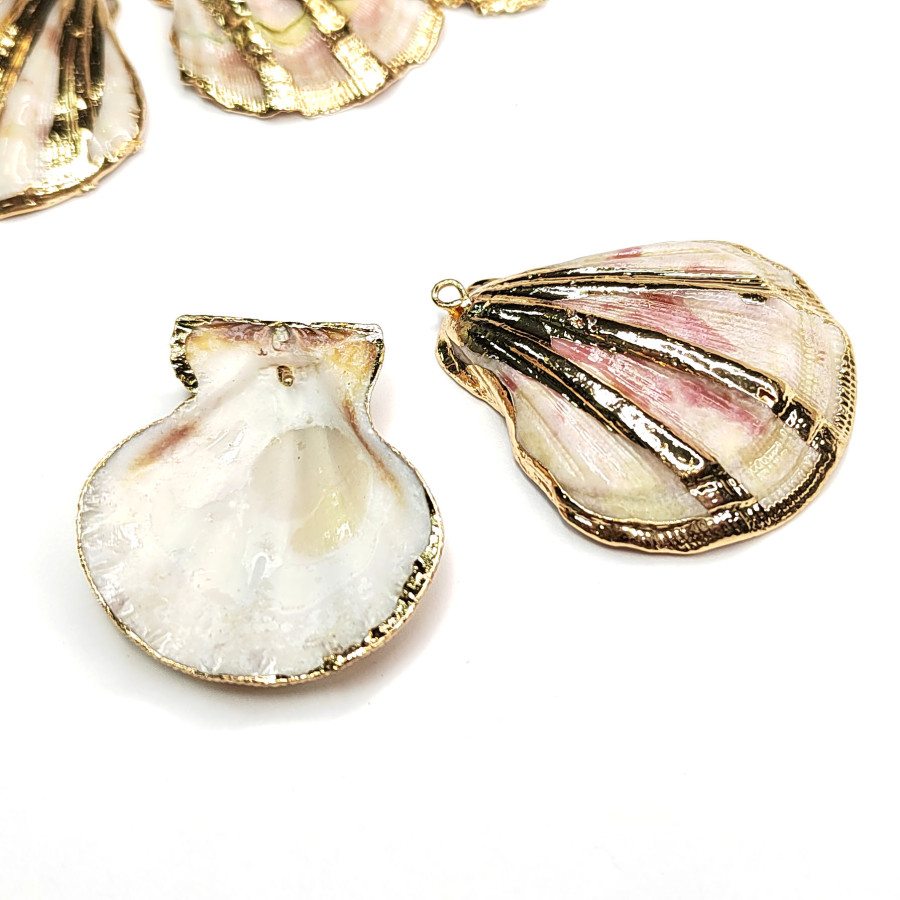 Крупная подвеска Ракушка 37х34 мм, покрытие Позолота, штука