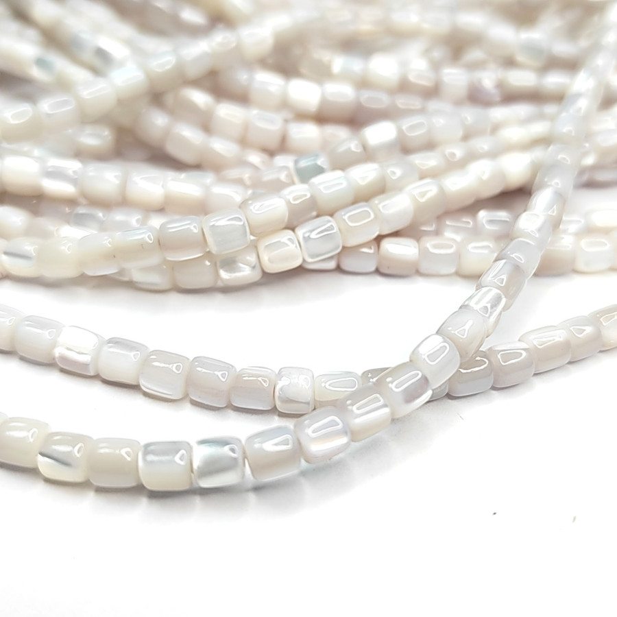 3,5х3,4 мм Натуральный перламутр, цвет Серый, НИТЬ 40 см