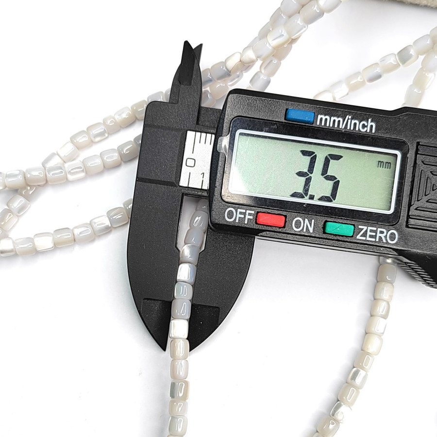 3,5х3,4 мм Натуральный перламутр, цвет Серый, НИТЬ 40 см