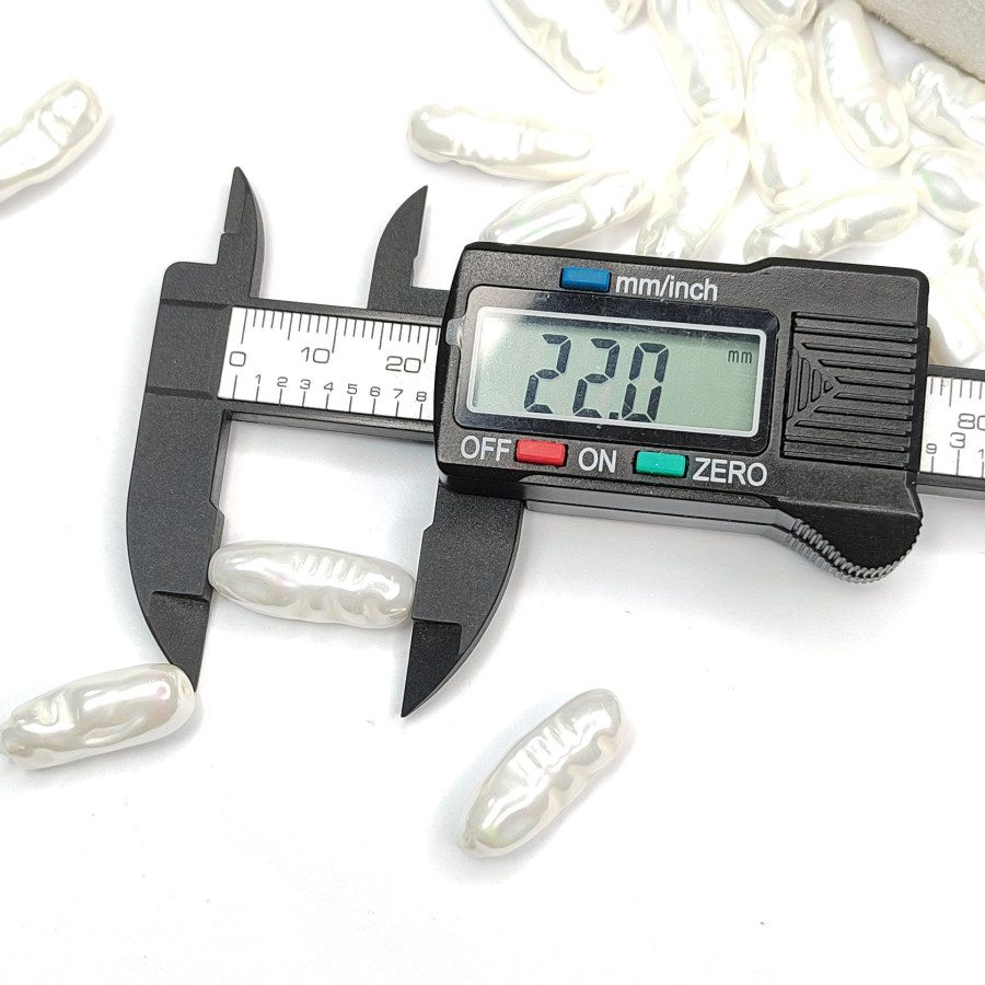 20х8 мм Жемчуг майорка LUX, форма Бива, цвет молочный, ШТУКА