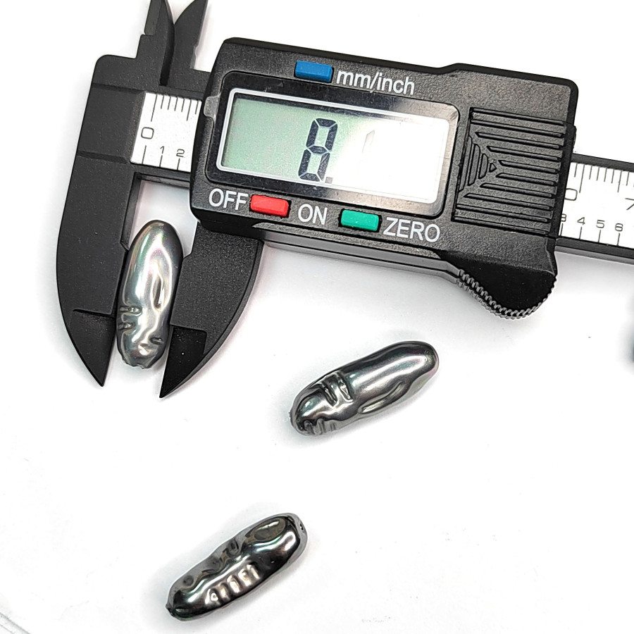 20х8 мм Жемчуг майорка LUX, форма Бива, цвет Металлик, ШТУКА