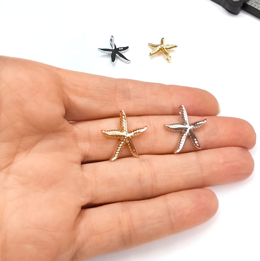 Подвеска Морская звезда 20 мм со скрытой петелькой,  ШТУКА