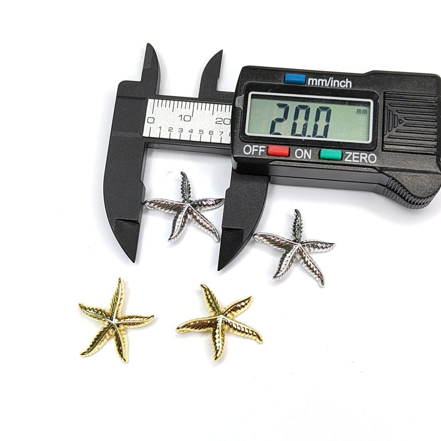 Подвеска Морская звезда 20 мм со скрытой петелькой,  ШТУКА