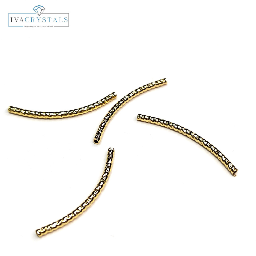 Разделительная трубочка узорная 25х1,5 мм, ШТУКА Позолота