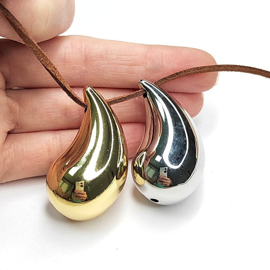 Крупная Подвеска Капля 43х25 мм, штука