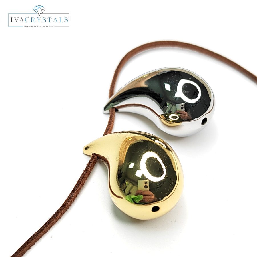 Крупная Подвеска Капля 43х25 мм, штука