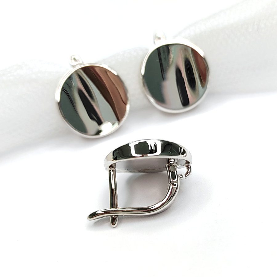 Швензы круглые глянцевые 14 мм со скрытой петелькой, пара