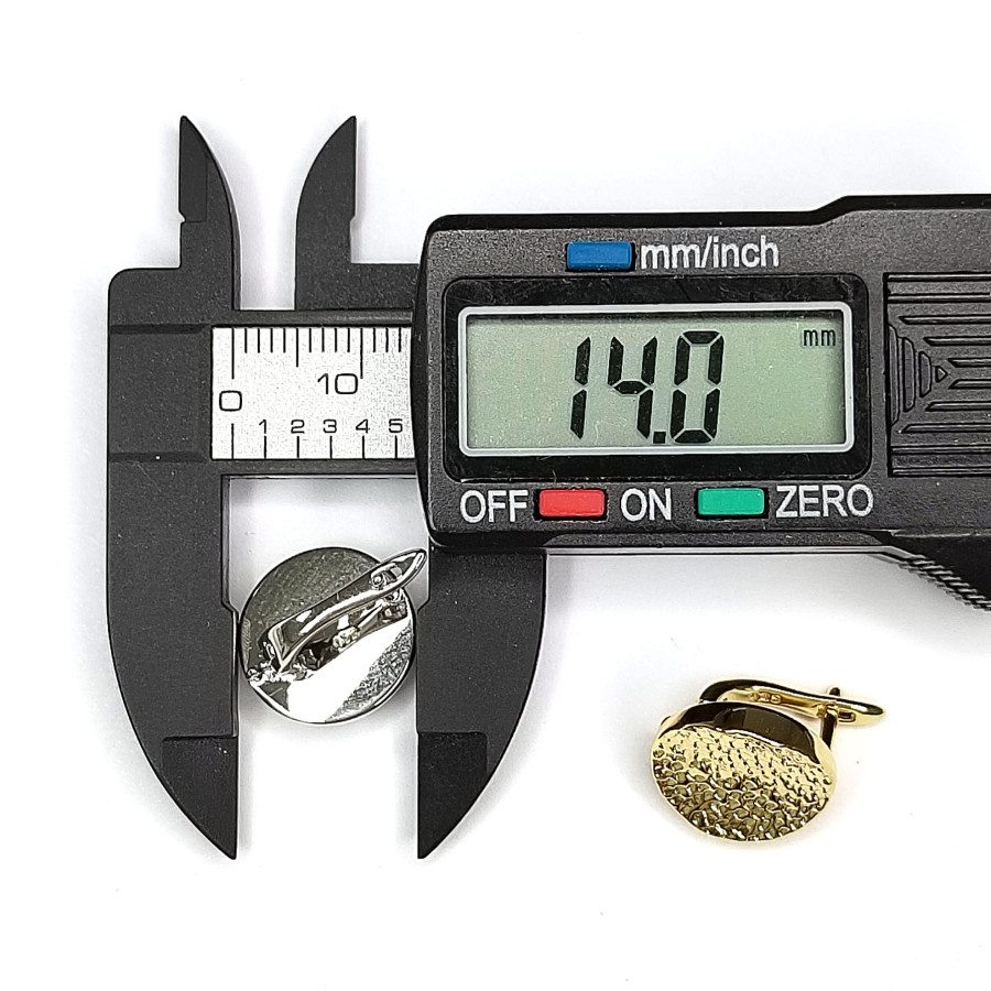 Швензы круглые 14 мм Узорные, со скрытой петелькой, пара