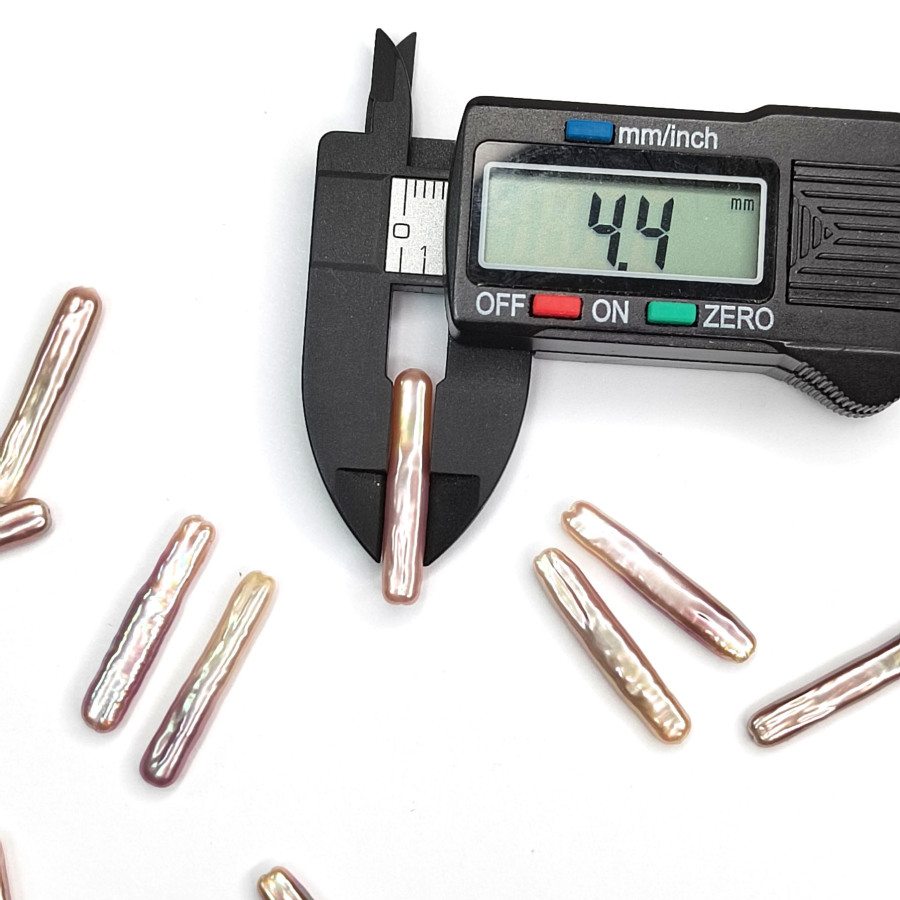 Жемчуг натуральный культивированный Бива 25х4 мм цвет Розовый, штука